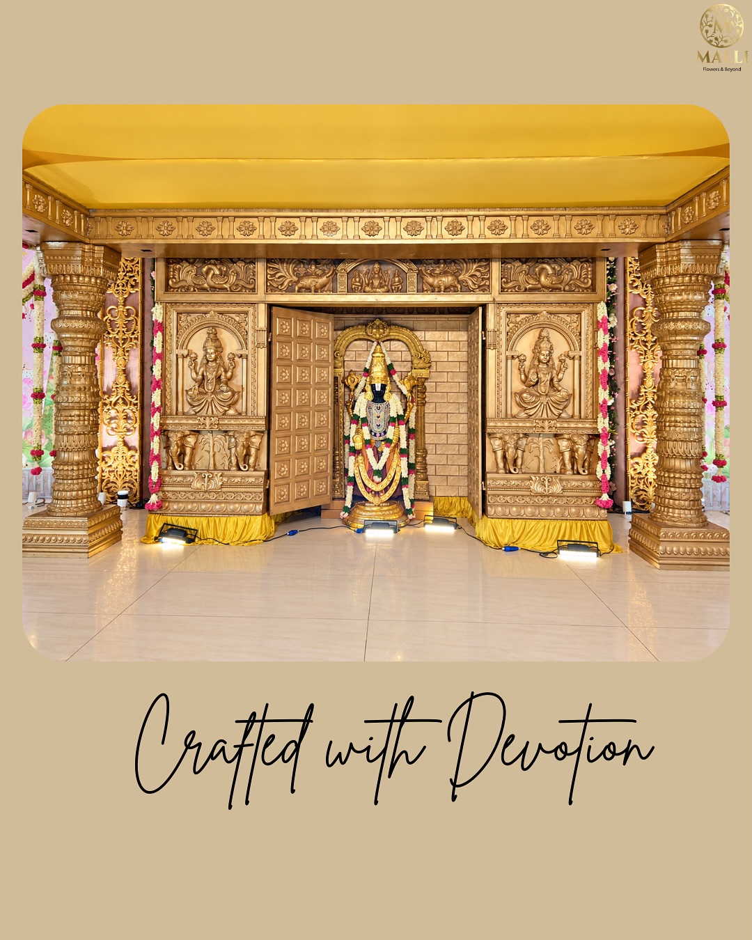 Where timeless tradition meets graceful artistry. A beautifully crafted mandap adorned with fresh fl...